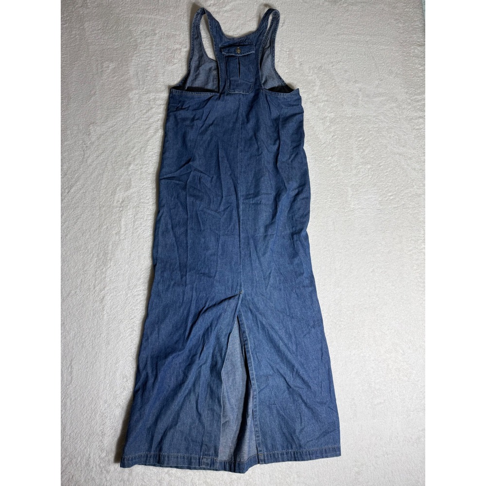 Match Denim Maxi Dress Womens 8 Blue Excellent Vintage Pinafore Made in USA 90s - Picture 7 of 7